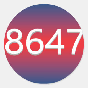 8647 CLASSIC ROUND STICKER