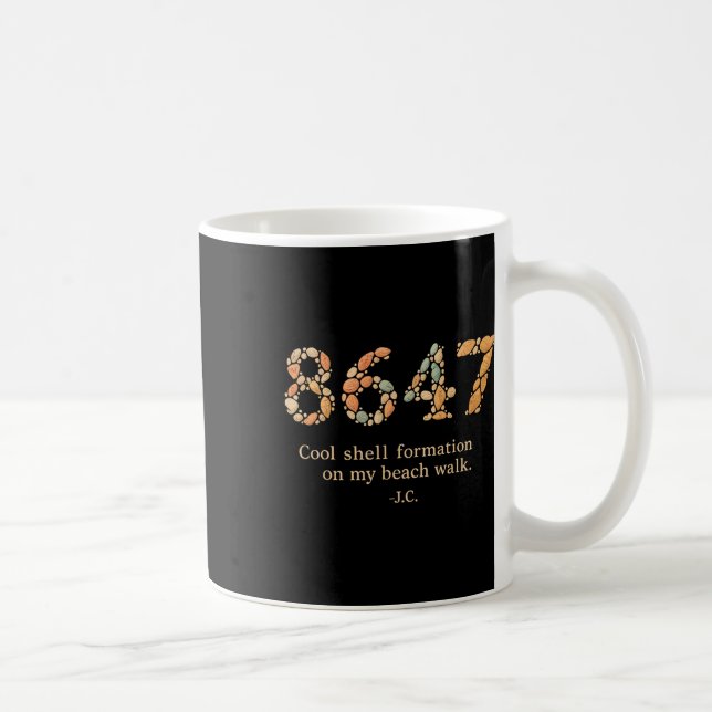 8647 Cool Shell Formation On My Beach Walk  Coffee Mug (Right)
