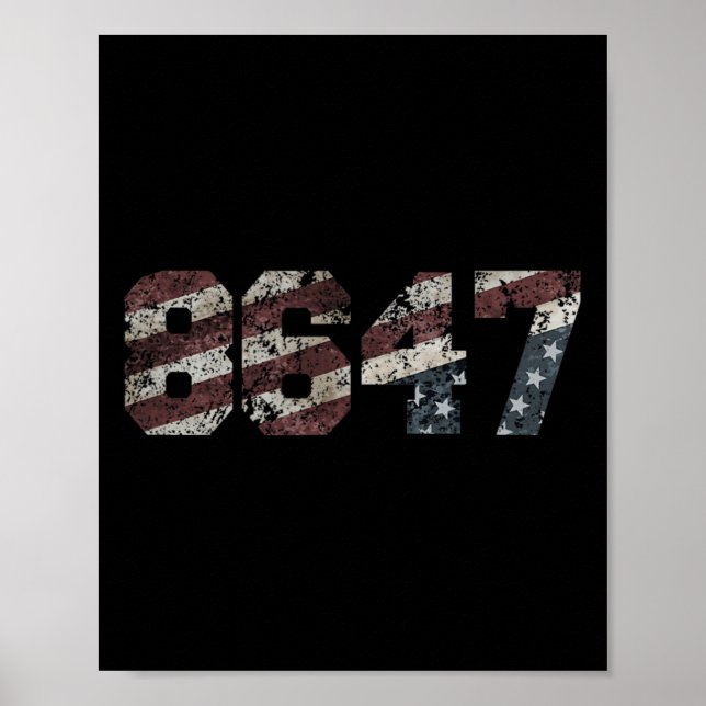 8647 Distressed Flag Style  Poster (Front)