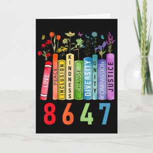 8647 Equal Rights Book Flower Trump Women Rights F Card