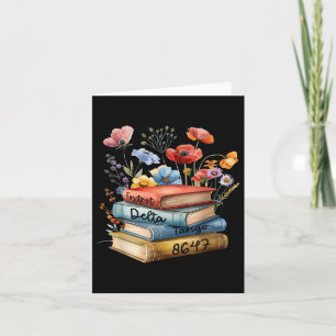 8647 Foxtrots Deltas Tangos Book Flower Card