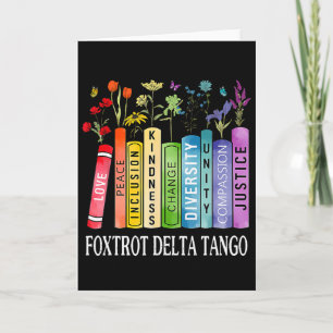 8647 Foxtrots Tangos Deltas Book Flower Resist Boo Card