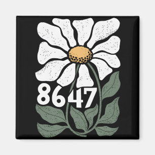 8647 Resist Subtle Daisy Floral Foxtrot Delta Tang Magnet