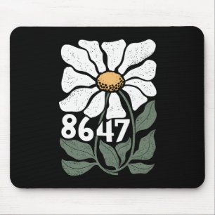 8647 Resist Subtle Daisy Floral Foxtrot Delta Tang Mouse Pad