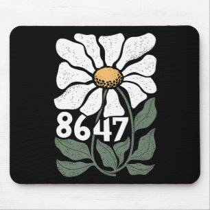 8647 Resist Subtle Daisy Floral Foxtrot Delta Tang Mouse Pad