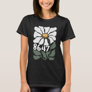 8647 Resist Subtle Daisy Floral Foxtrot Delta Tang T-Shirt