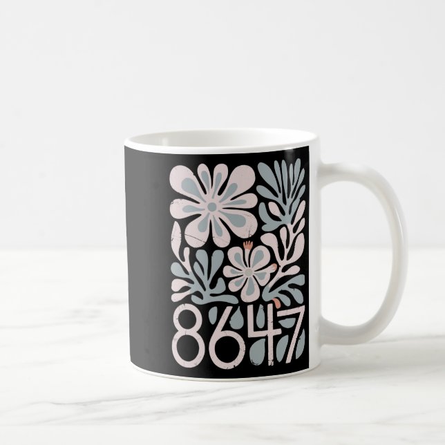 8647 Resist Subtle Floral Foxtrot Delta Tango Prot Coffee Mug (Right)