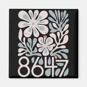8647 Resist Subtle Floral Foxtrot Delta Tango Prot Magnet