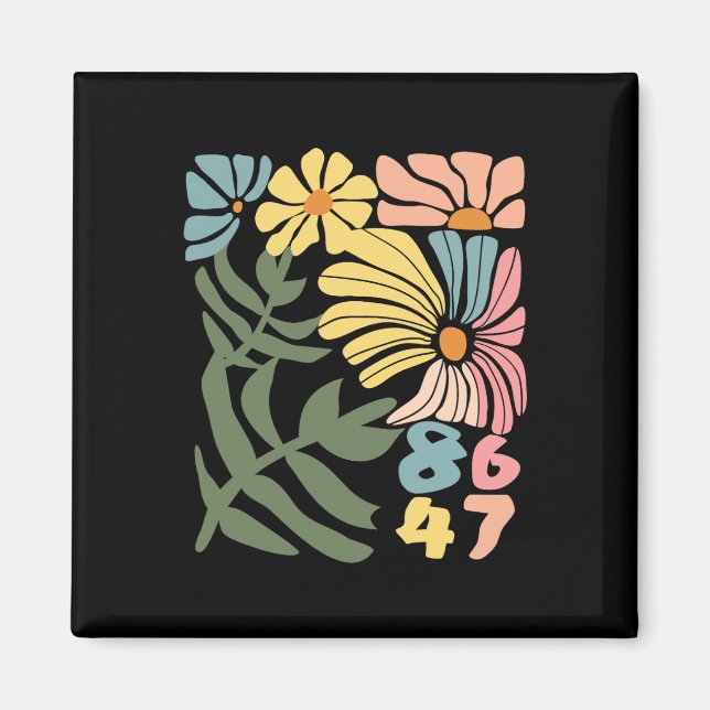 8647 Resist Subtle Floral Foxtrot Delta Tango Prot Magnet (Front)
