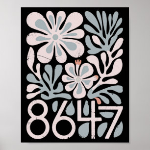 8647 Resist Subtle Floral Foxtrot Delta Tango Prot Poster