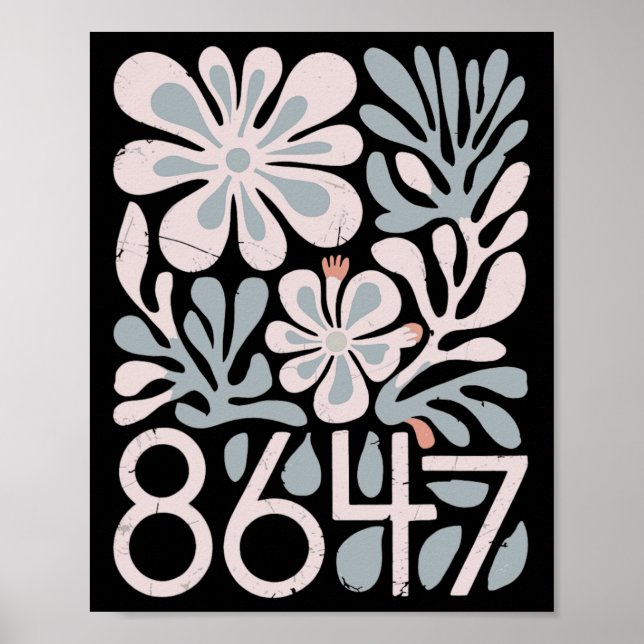 8647 Resist Subtle Floral Foxtrot Delta Tango Prot Poster (Front)