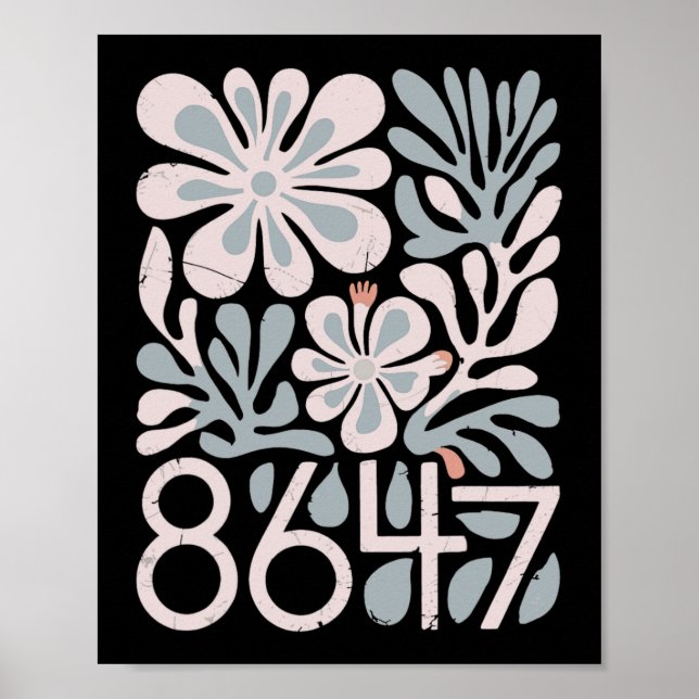 8647 Resist Subtle Floral Foxtrot Delta Tango Prot Poster (Front)