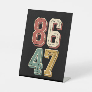8647 retro 86 47 pedestal sign