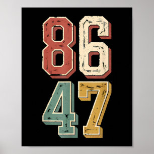 8647 retro 86 47 poster