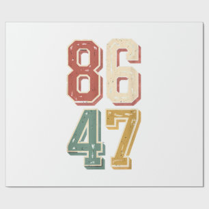 8647 retro 86 47 wrapping paper