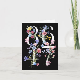 8647 Subtle Anti Trump 86 47 Floral Boho Style 1  Card