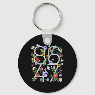 8647 Subtle Anti Trump 86 47 Floral Boho Style 1  Key Ring