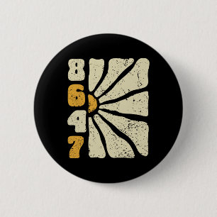 8647 Subtle Anti Trump 86 47 Floral Boho Style 3 6 Cm Round Badge