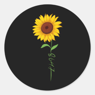 8647 Subtle Anti Trump 86 47 Floral Boho Style Classic Round Sticker