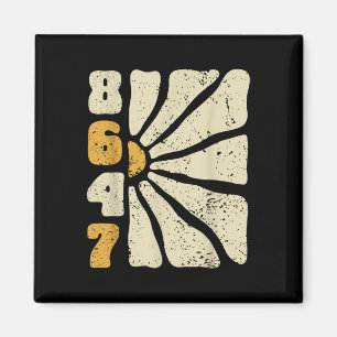 8647 Subtle Anti Trump 86 47 Floral Boho Style Magnet