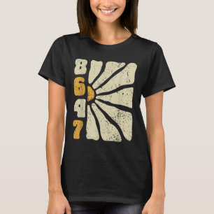 8647 Subtle Anti Trump 86 47 Floral Boho Style  T-Shirt