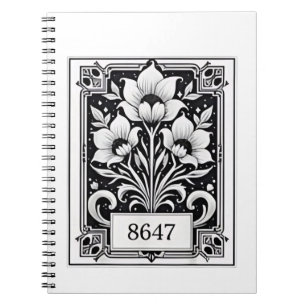8647 Subtle Anti Trump Anti MAGA 86 47 Floral Boho Notebook