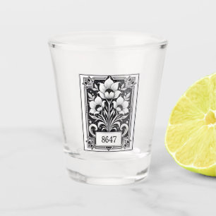 8647 Subtle Anti Trump Anti MAGA 86 47 Floral Boho Shot Glass