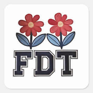 8647 Subtle Anti Trump Anti MAGA 86 47 Floral Boho Square Sticker