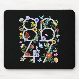 8647 Subtle Anti Trump Floral Boho Mouse Pad