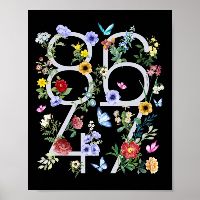 8647 Subtle Anti Trump Floral Boho  Poster (Front)