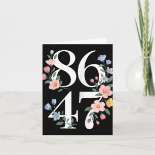 8647 Subtle Anti Trump Flower Floral Boho Vintage Card