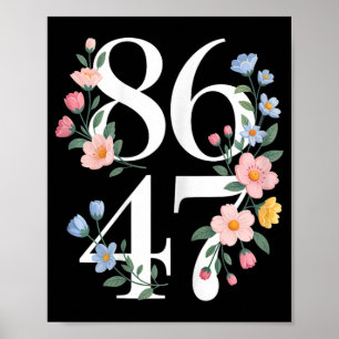 8647 Subtle Anti Trump Flower Floral Boho Vintage Poster