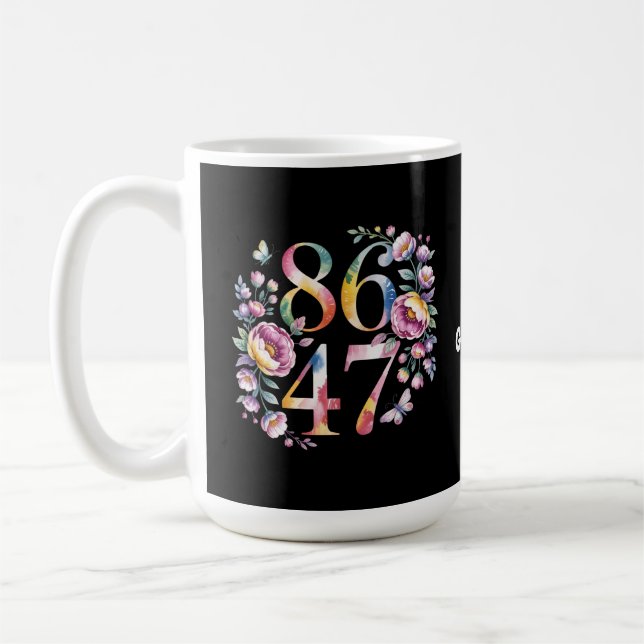 8647 Subtle Floral Boho Style A Peaceful Protest Coffee Mug (Left)