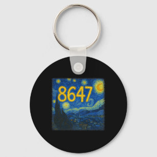 8647 Subtle Resist Trump Van Gogh Starry Night Pol Key Ring