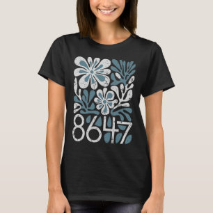 8647 Subtle Trump 86 47 Floral Boho Style T-Shirt