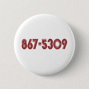 867-5309 6 CM ROUND BADGE