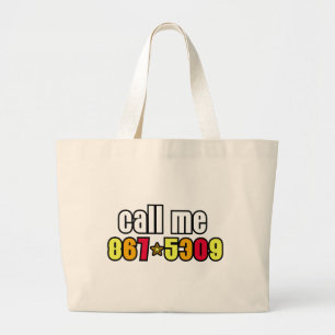 867-5309 LARGE TOTE BAG