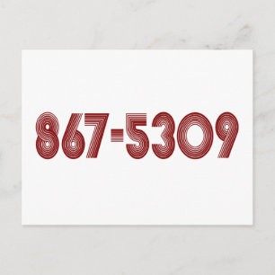 867-5309 POSTCARD