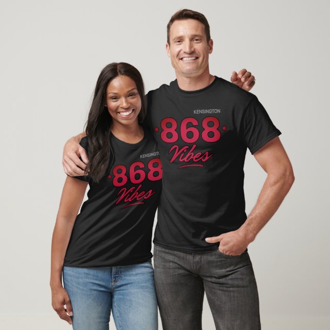 868 VIBES - RED TEXT T-Shirt (Unisex)