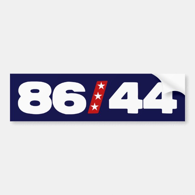 86 44 - Anti Barack Obama Bumper Sticker (Front)