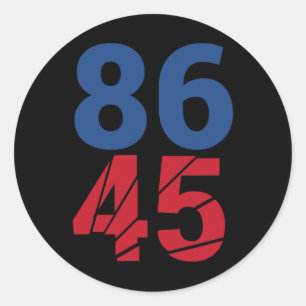 86 45 Anti Trump Impeachment Protest For Democrats Classic Round Sticker