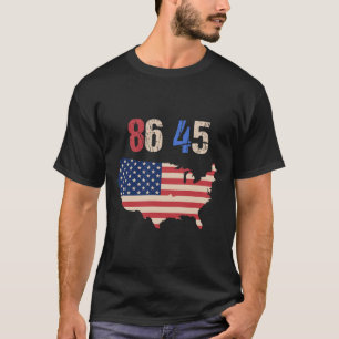 86 45 Patriotic Resist Trump Vintage Flag Shirt
