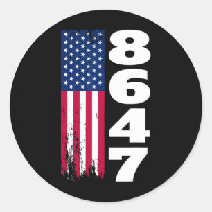 86 47 8647 Subtle Anti Trump 1 Classic Round Sticker