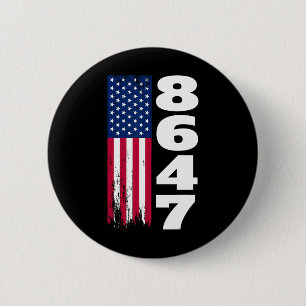 86 47 8647 Subtle Anti Trump 6 Cm Round Badge