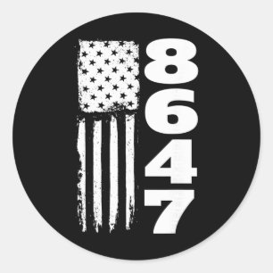 86 47 8647 Subtle Anti Trump Classic Round Sticker