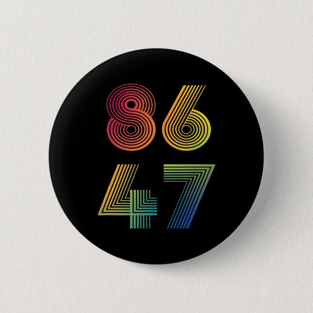 86 47 Anti Trump 8647 Impeach 47 Anti-trump Presid 6 Cm Round Badge (Front)