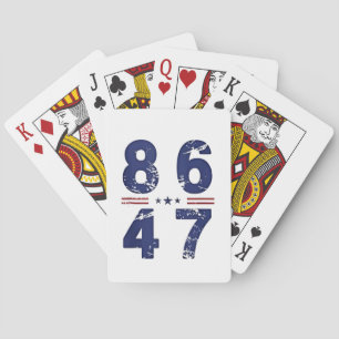 86 47 Anti Trump 8647 Retro Vintage Style Playing Cards