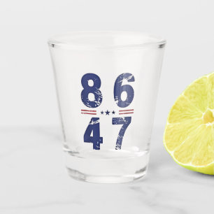 86 47 Anti Trump 8647 Retro Vintage Style Shot Glass