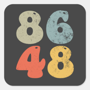 86 47 Anti Trump 8648 Retro Vintage 2028 Election Square Sticker