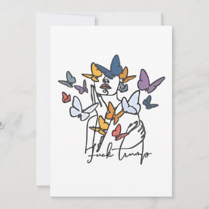 86 47 Anti Trump Floral T-Shirt, Impeach President Holiday Card